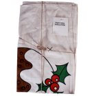 New Overseas Traders Organic Christmas Tea Towel - Pudding (2 Pack)