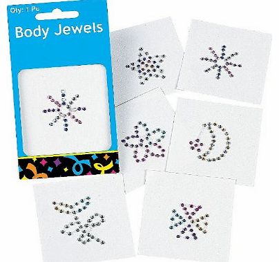 NEW PARTY BAG FILLERS /Girls Party Bag Fillers PACK OF 6 COLOURFUL BODY JEWELS . Great wedding favours, birthday gifts,baby shower presents, christ