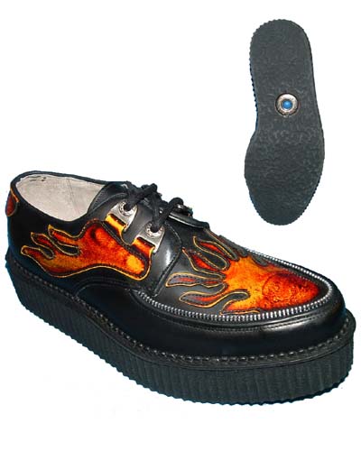 New Rock Boots - 2400 - Red Flame