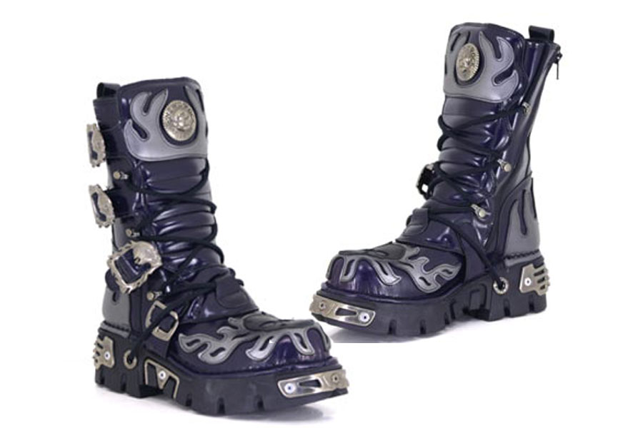 New Rock Boots - 712 - Purple / Silver