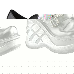 New Rock Female Malicia Patent Upper Low Heel Shoes in Black