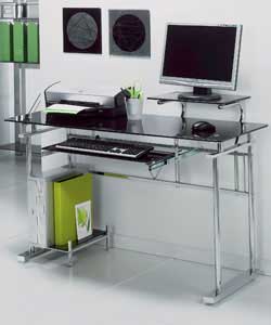 Black Glass Desk