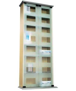 New York Double Door Frosted Glass Media Unit
