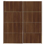 New York Large Wardrobe, Walnut Effect