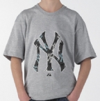 New York Yankees NYY Junior T-Shirt Grey