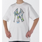 New York Yankees NYY Junior T-Shirt White