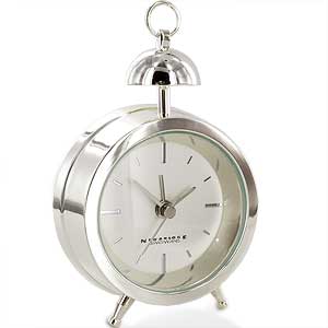 NEWBRIDGE Silver Plated Small Alarm Clock