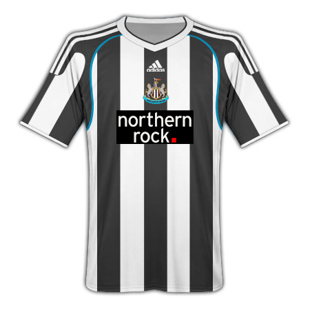 Newcastle Adidas 09-10 Newcastle home shirt