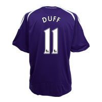 United Away Shirt 2008/09 with Duff 11