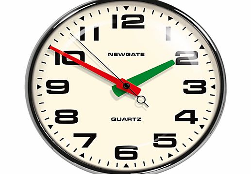 Newgate Brixton Wall Clock, Dia.40cm, Chrome