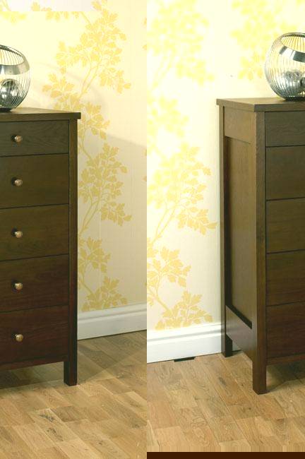 newhaven Dark Oak 5 Drawer Chest