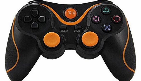 Newniu Wireless Bluetooth Gamepad Controller for Sony Playstation 3 PS3 (Black Orange)