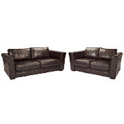 Large Leather Sofa & Sofa, Chestnut