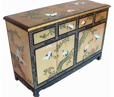 Newquay-Bonsai Oriental Furniture Lacquered Goldleaf Sideboard Chinese