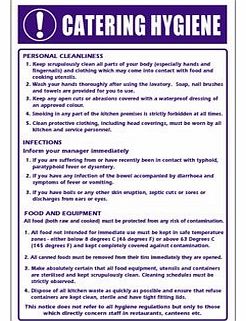Nextday Catering Equipment Supplies UK Catering Hygiene Guidelines Sign