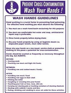 Nextday Catering Equipment Supplies UK Prevent Cross Contamination Wash Hands Sign
