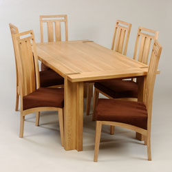 - Natural Light Oak Dining Table & 6 Chairs