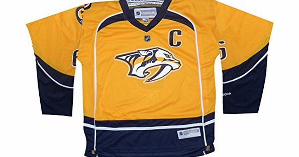 NHL Nashville Predators Weber #6 Boys Hockey Jersey / Sweater L/XL Yellow