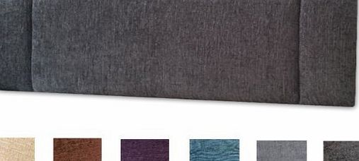NICE HEADBOARDS Turin Fabric Portobello Headboard 4ft6 Double Size - Choice of 6 Colours (GREY)