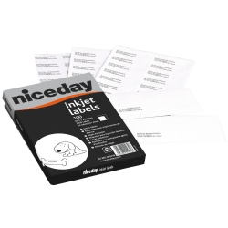 Niceday Inkjet Labels 34 x 99mm 16 Labels Per