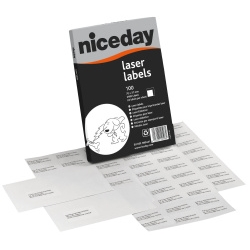 Niceday Laser Labels 63.5 x 38.1mm 21 Labels Per