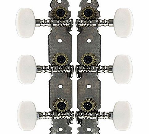 niceEshop (TM) Classical Right Left Guitar Tuning Pegs Machine Heads Tuners (Whtie,2Pcs)