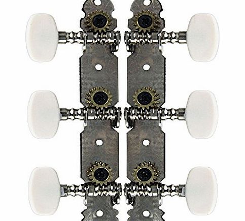 niceEshop (TM) Classical Right Left Guitar Tuning Pegs Machine Heads Tuners (Whtie,2Pcs)
