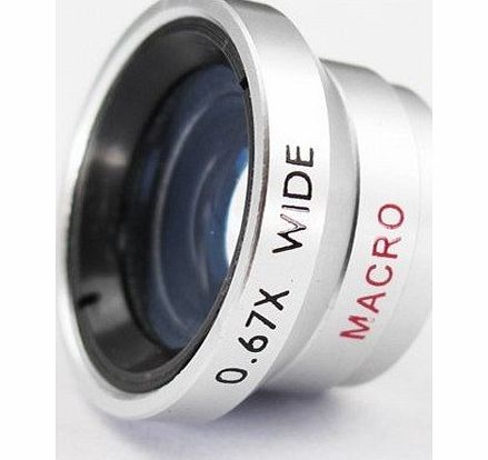 niceEshop TM) Detachable Magnetic 0.67X Wide Angle / Macro Lens For IPhone4,Ipod,Ipad,Any other Camera Phones (Camera Lens Smaller than 9.5mm)  Free niceEshop Cable Tie