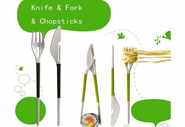 niceEshop TM) Knife Fork Chopsticks Combination Tableware-Random Color  Free niceEshop Cable Tie