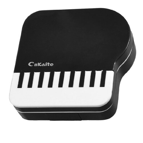 TM) Piano Design Invisible Contact Lenses Box Case-Black&White