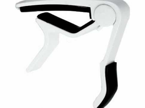 niceEshop TM) Single-handed Guitar Trigger Capo Quick Change-White