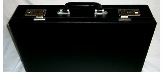 Quality Black Leather Effect PU Briefcase / Attache Case