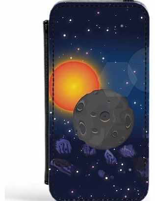 Solar System Premium Faux PU Leather Case, Protective Hard Cover Flip Case for Apple� iPhone 5 / 5s by Nick Greenaway + FREE Crystal Clear Screen Protector