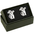 Plated Golf Bag Cufflinks
