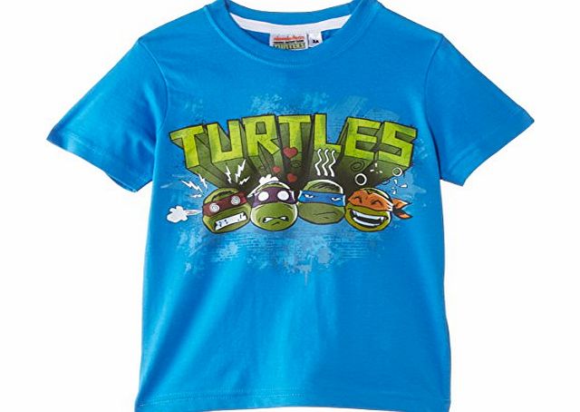 Boys Teenage Mutant Ninja Turtles Crew Neck Short Sleeve T-Shirt, Blue, 3 Years