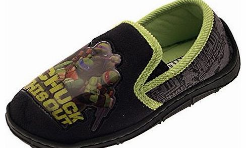 Kids Boys Nickelodeon Teenage Mutant Ninja Turtles Slippers Mules TMNT Childrens Shoes Size UK 11