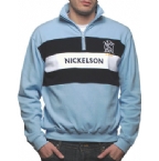 Nickelson Mens Globe Zip Top Blue/White/Dark Navy