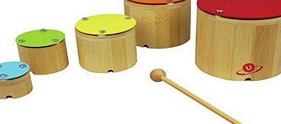 Nicko Nesting Xylophone Bamboo Childrens Wooden Musical Toy Set