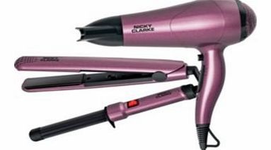 Nicky Clarke 3 Piece Hair Care Set - Pink (224772399)