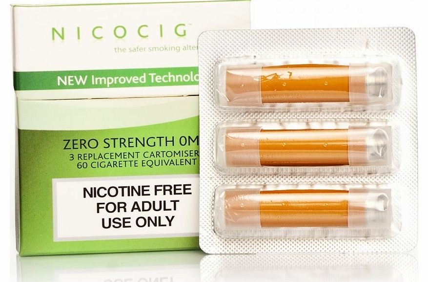 Nicocig Cartridges Zero Nicotine Strength 0mg