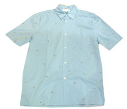 flower embroidered shirt