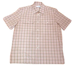 Short-sleeved 2 pocket check shirt
