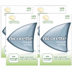 Nicorette - Gum Nicorette 2mg Original Gum Four Pack (4 x 105