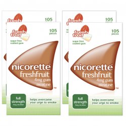 Nicorette - Gum Nicorette 4mg Freshfruit Gum Four Pack (4 x 105