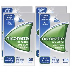 Nicorette - Gum Nicorette 4mg Icy White Gum Four Pack (4 x 105