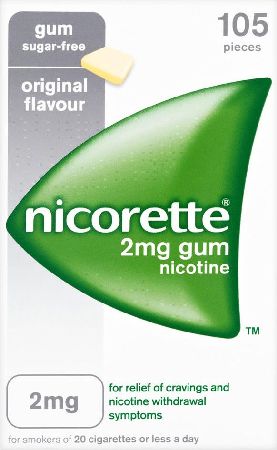 Nicorette, 2102[^]0104510 2mg Original Gum - 1050 Pieces