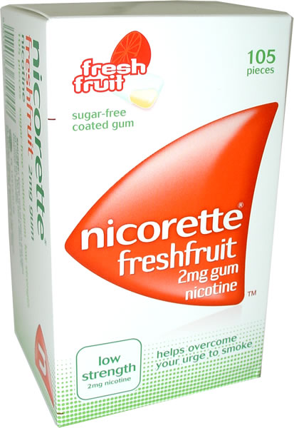 Nicorette Fresh Fruit Gum 2mg (105 Pieces) Low