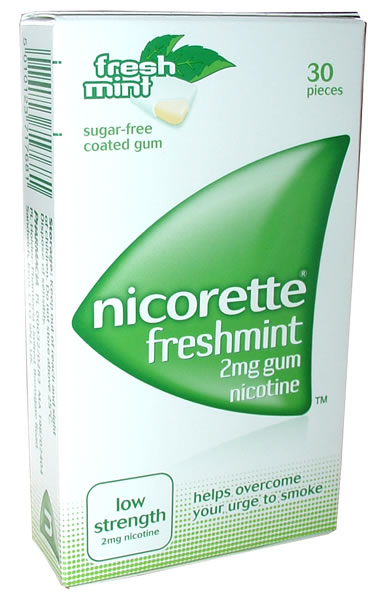 Nicorette Fresh Mint Gum 2mg (30 pieces)