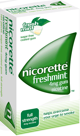 Nicorette Fresh Mint Gum 4mg (30 pieces)