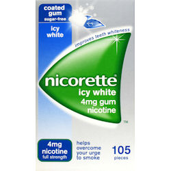 Nicorette icy white 4mg Gum 105 Pieces